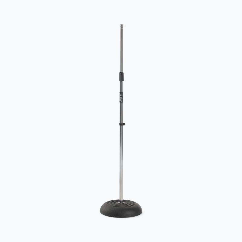 On-Stage MS7201C, Round-Base Mic Stand, Height 33"-60", Chrome and Black