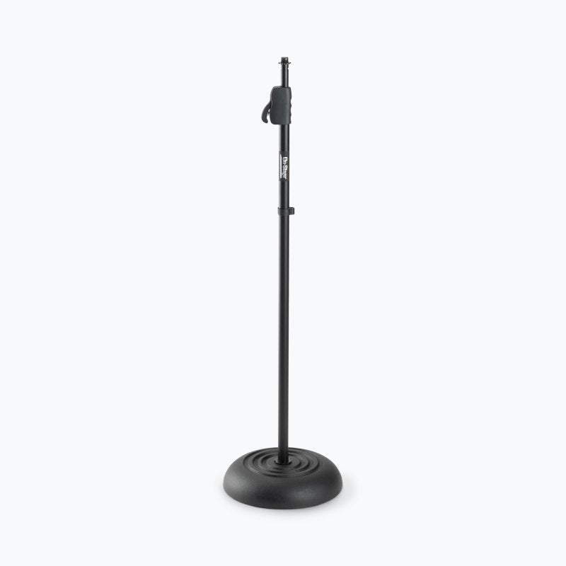 On-Stage MS7201QRB, Quik-Release Round-Base Mic Stand, Height 34"-62", Black
