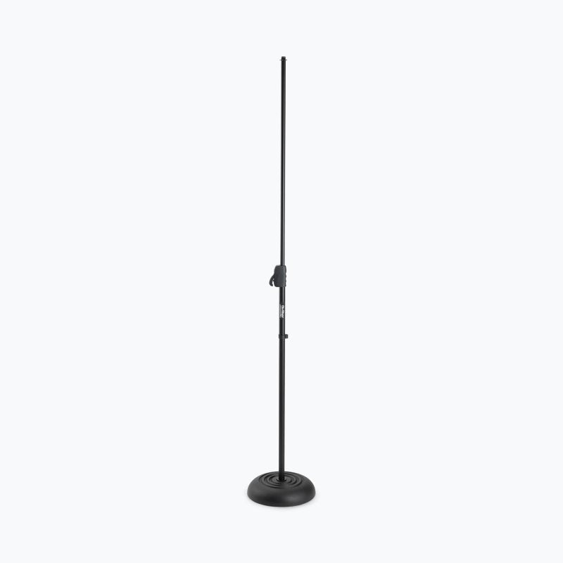 On-Stage MS7201QRB, Quik-Release Round-Base Mic Stand, Height 34"-62", Black
