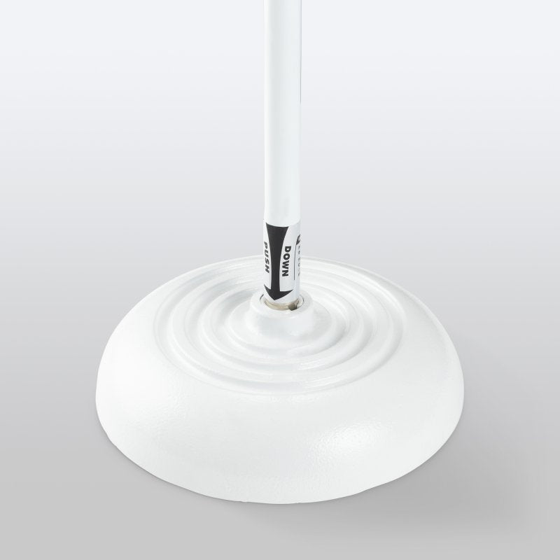 On-Stage MS7201QTRW, Quarter-Turn Round-Base Mic Stand, Height 34"-60", White