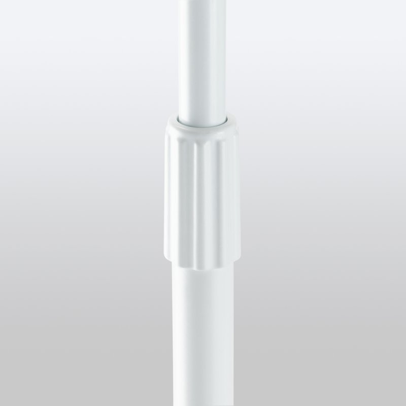 On-Stage MS7201QTRW, Quarter-Turn Round-Base Mic Stand, Height 34"-60", White