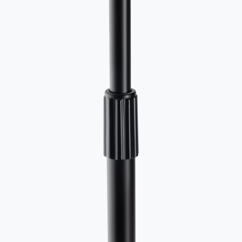 On-Stage MS7201QTR, Quarter-Turn Round-Base Mic Stand, Height 34"-60", Black