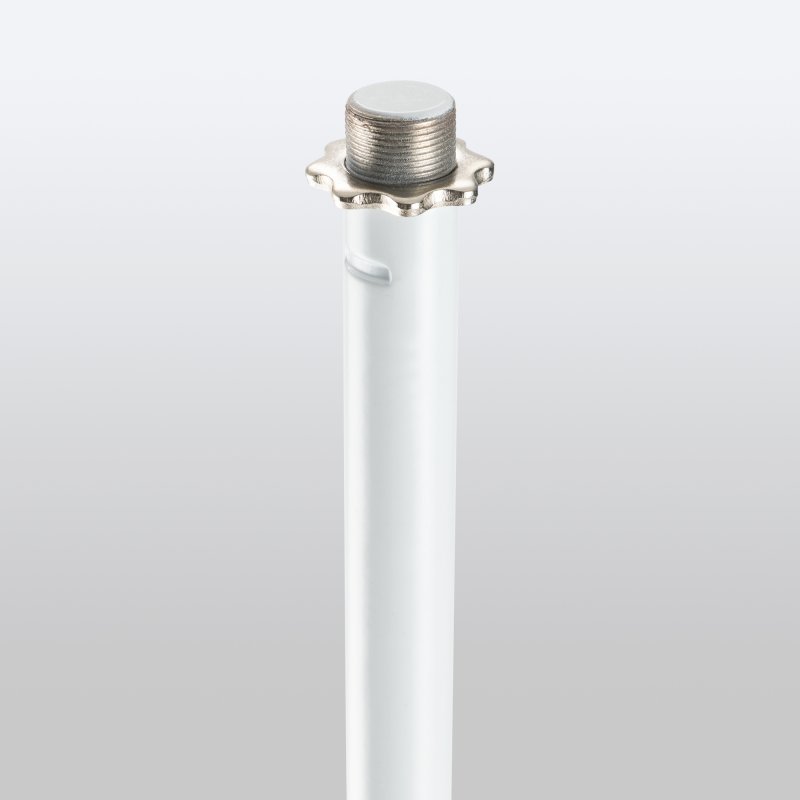 On-Stage MS7201W-BB, Round-Base Mic Stand, Height 33"-60", White