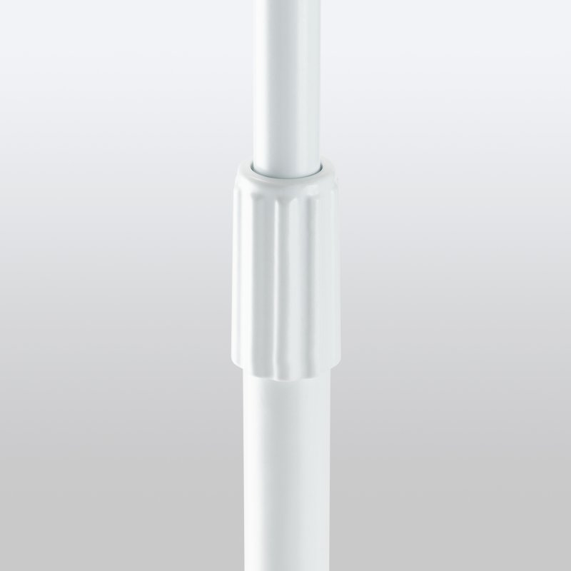 On-Stage MS7201W-BB, Round-Base Mic Stand, Height 33"-60", White