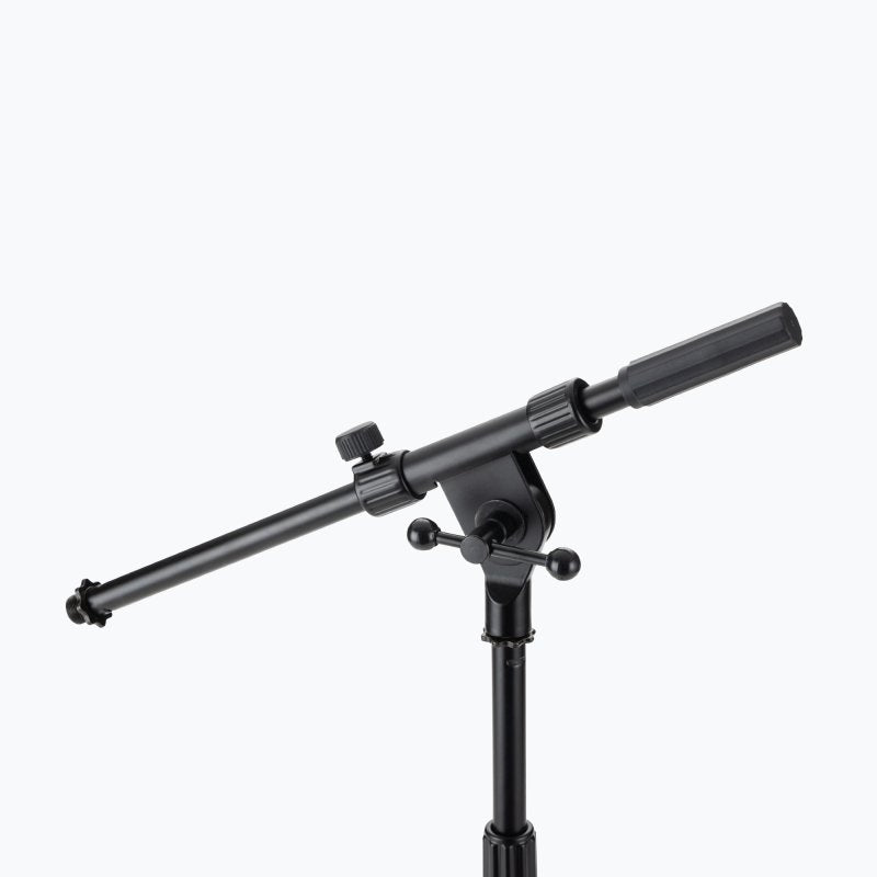 On-Stage MS7311B, Drum/Amp Mic Stand, Height 18"-26.5", 17" Boom, 6.5" Base Spread, Black