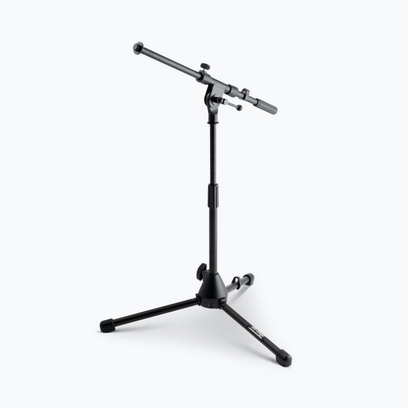 On-Stage MS7411B, Drum/Amp Tripod Mic Stand with Boom, Height 17"-27", 19" Boom, 26" Base Spread, Black