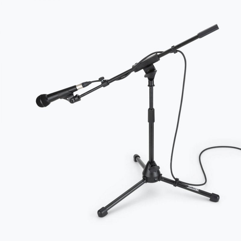 On-Stage MS7411TB, Drum/Amp Tripod Mic Stand with Tele Boom, Height 17"-27", 20"-36" Boom, 22", 26" Base Spread, Black