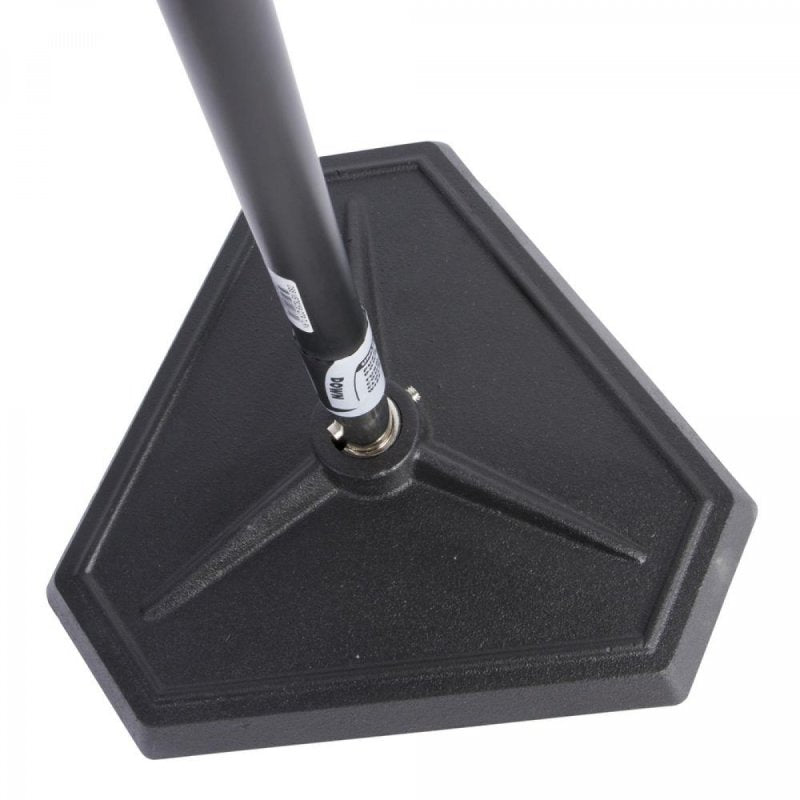 On-Stage MS7625B, Hex-Base Quarter-Turn Threadless Mic Stand, Height 33"-61", 11.5" Base Spread, Black