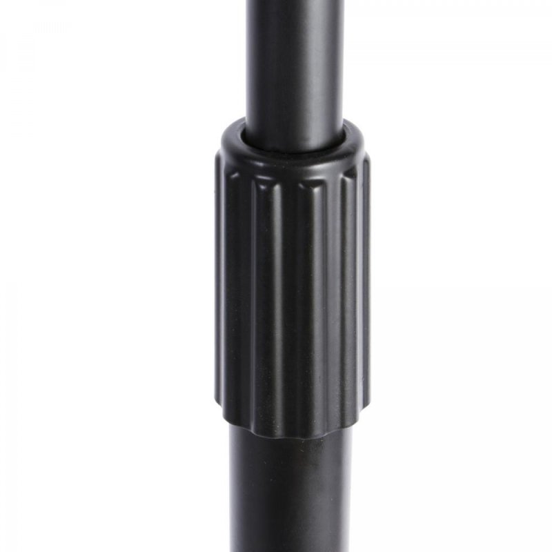 On-Stage MS7625B, Hex-Base Quarter-Turn Threadless Mic Stand, Height 33"-61", 11.5" Base Spread, Black