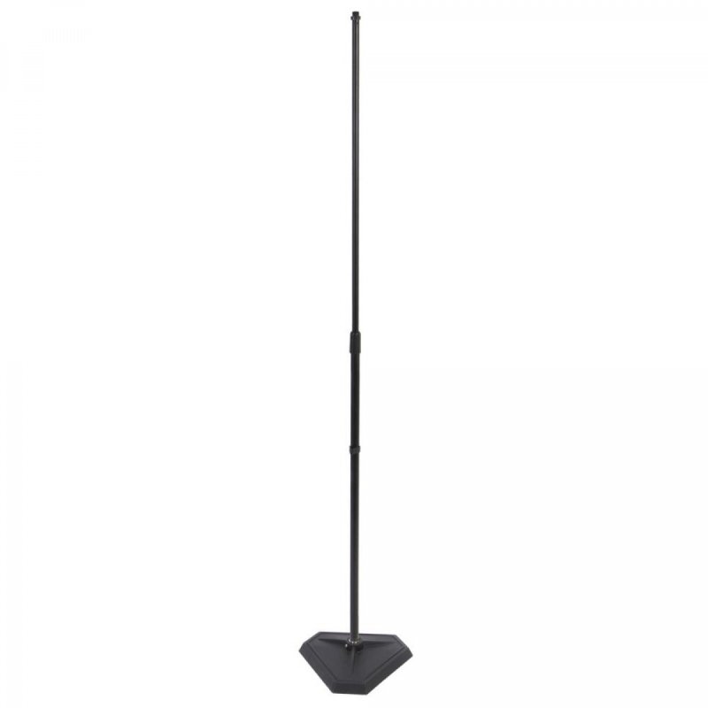 On-Stage MS7625B, Hex-Base Quarter-Turn Threadless Mic Stand, Height 33"-61", 11.5" Base Spread, Black