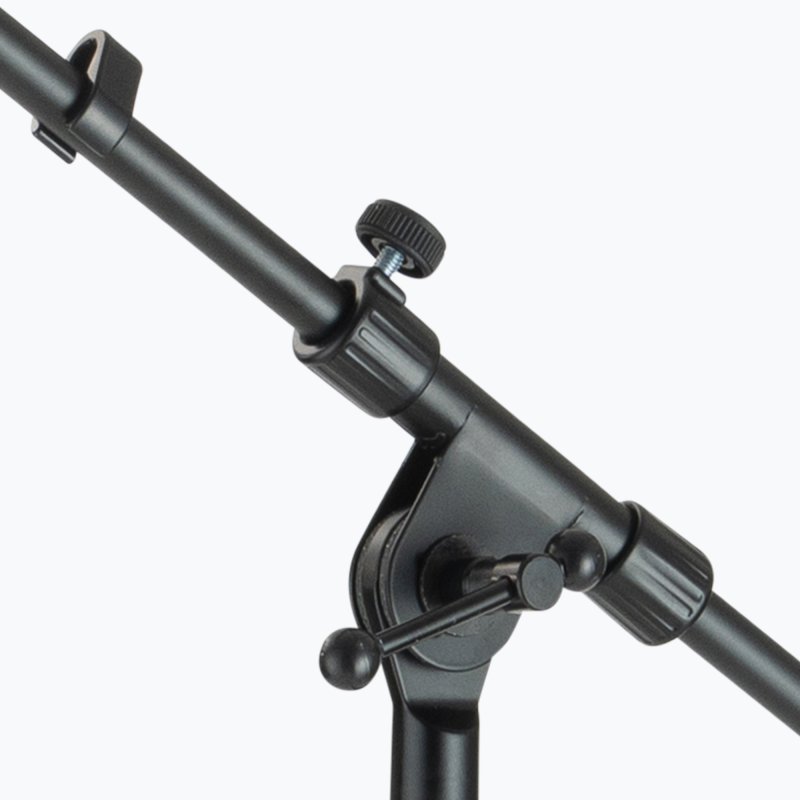 On-Stage MS7701B, Euro Boom Mic Stand, Height 32"-61.5", 30" Boom, 23" Base Spread, 5/8"-27" Threading, Black