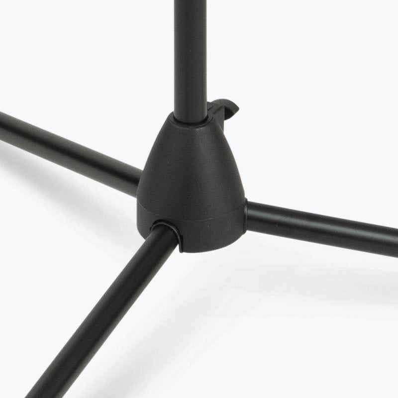 On-Stage MS7701TB, Telescoping Euro Boom Mic Stand, Height 32"-61.5", 20"-36" Boom, 23" Base Spread, 5/8"-27" Threading, Black