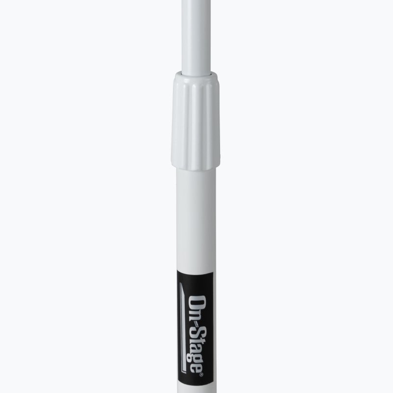 On-Stage MS7801W, Euro Boom Mic Stand, Height 37"-64", 31" Boom, 23" Base Spread, 5/8"-27" Threading, White