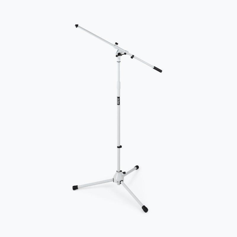 On-Stage MS7801W, Euro Boom Mic Stand, Height 37"-64", 31" Boom, 23" Base Spread, 5/8"-27" Threading, White