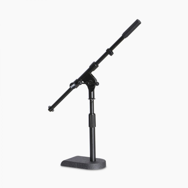 On-Stage MS7920B, Bass Drum/Boom Combo Mic Stand, Height 8"-14", 16" Boom, 4.5"x7.5" Base Spread, Black