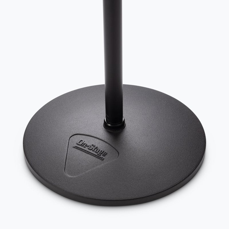 On-Stage MS9212, Production-Grade Mic Stand with 12" Round Base, Height 36"-65", Black