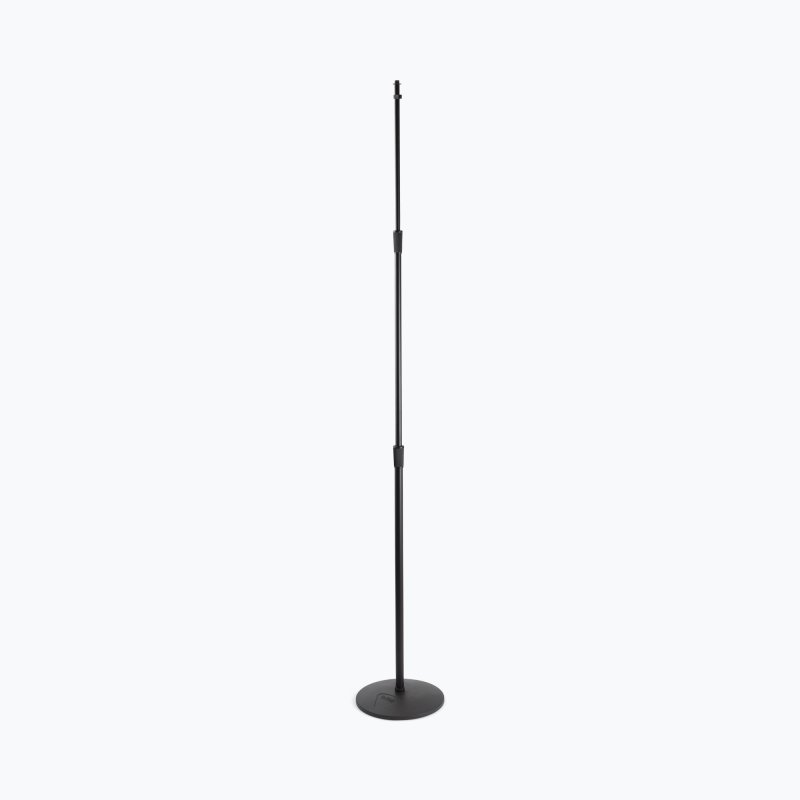 On-Stage MS9312, Production-Grade Three-Section Mic Stand with 12" Round Base, Height 39"-97", Black