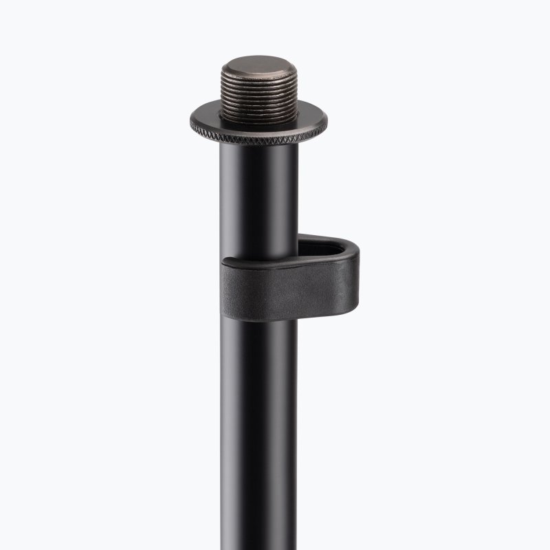 On-Stage MS9312, Production-Grade Three-Section Mic Stand with 12" Round Base, Height 39"-97", Black
