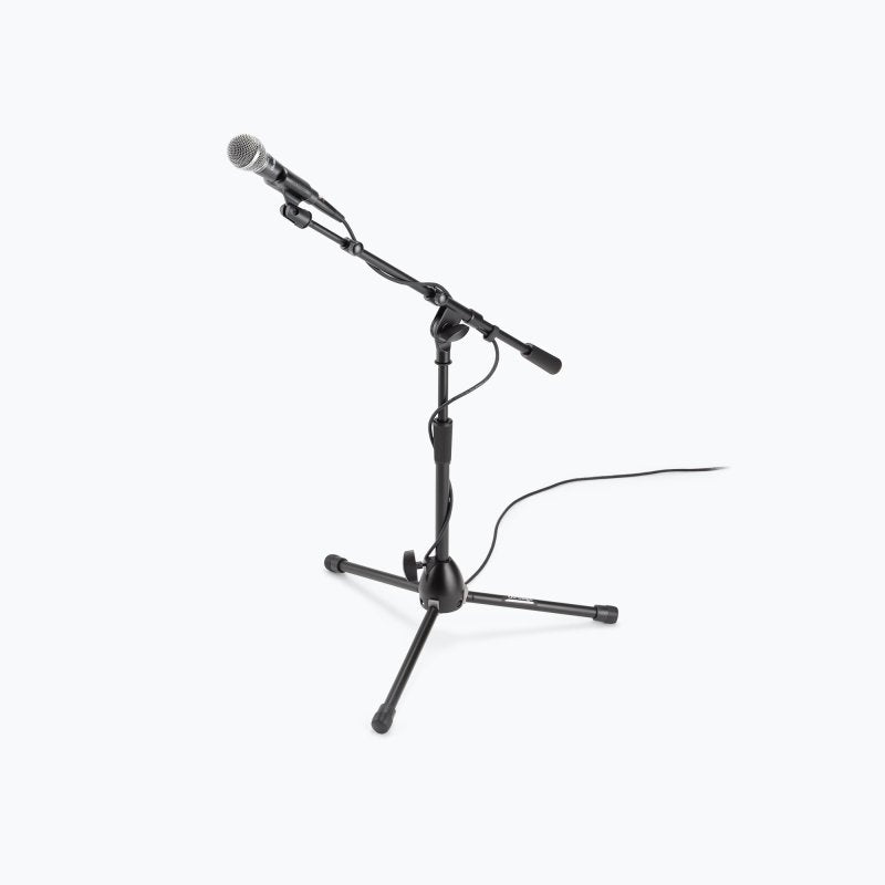 On-Stage MS9411TB, Production-Grade Heavy-Duty Kick Drum Mic Stand, Height 15"-24", 19"-33" Boom, 19" Base Spread, Black