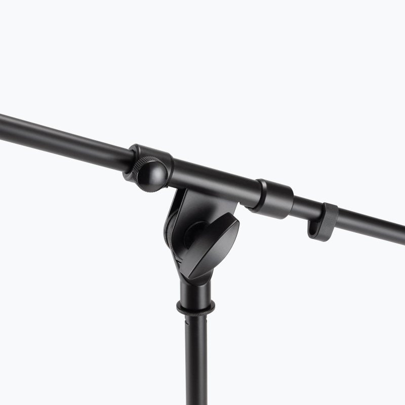 On-Stage MS9411TB, Production-Grade Heavy-Duty Kick Drum Mic Stand, Height 15"-24", 19"-33" Boom, 19" Base Spread, Black