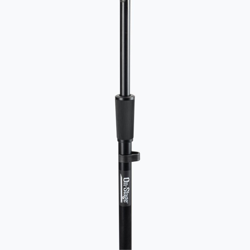 On-Stage MS9700B, Production-Grade Mic Stand with Tripod Base, Height 36"-64", 24" Base Spread, Steel and Zinc Construction, 5/8"-27" Threading, Black