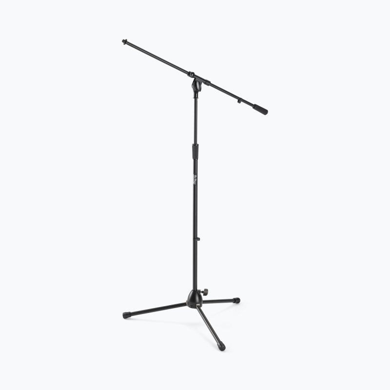 On-Stage MS9701B, Production-Grade Mic Stand with Tripod Base and Boom Arm, Height 36"-64", 33" Boom, 24" Base Spread, Steel and Zinc Construction, 5/8"-27" Threading, Black