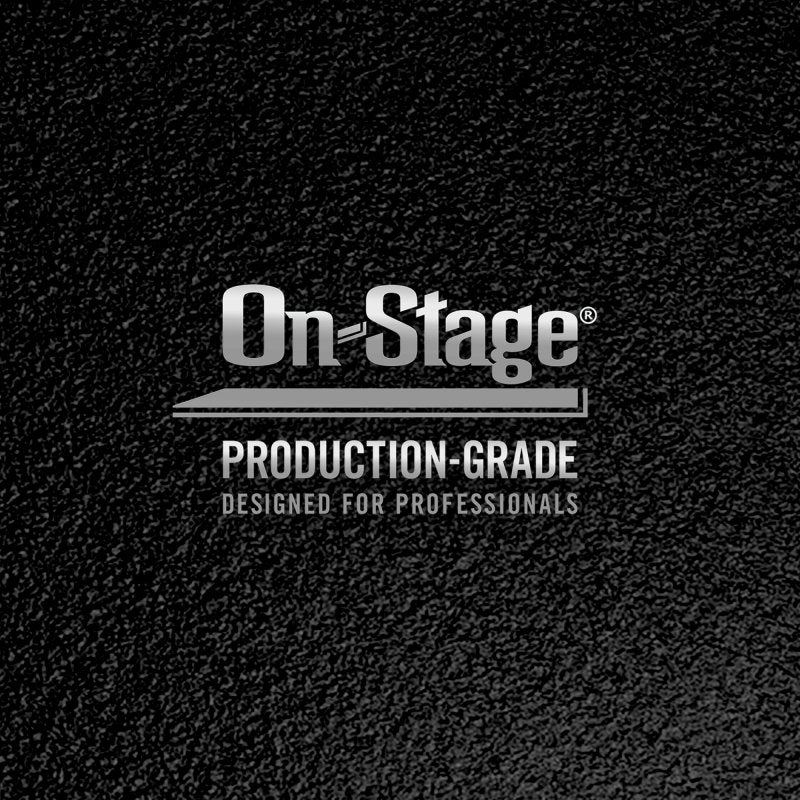 On-Stage MS9701B, Production-Grade Mic Stand with Tripod Base and Boom Arm, Height 36"-64", 33" Boom, 24" Base Spread, Steel and Zinc Construction, 5/8"-27" Threading, Black