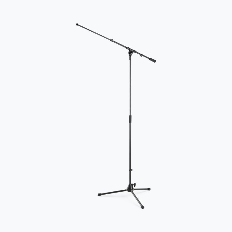 On-Stage MS9701TB, Production-Grade Mic Stand with Tripod Base and Telescoping Boom Arm, Height 36"-64", 21.5"-36" Boom, 24" Base Spread, Steel and Zinc Construction, 5/8"-27" Threading, Black