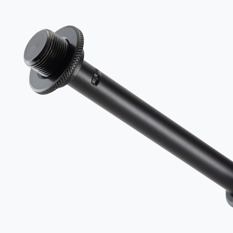 On-Stage MS9701TB, Production-Grade Mic Stand with Tripod Base and Telescoping Boom Arm, Height 36"-64", 21.5"-36" Boom, 24" Base Spread, Steel and Zinc Construction, 5/8"-27" Threading, Black
