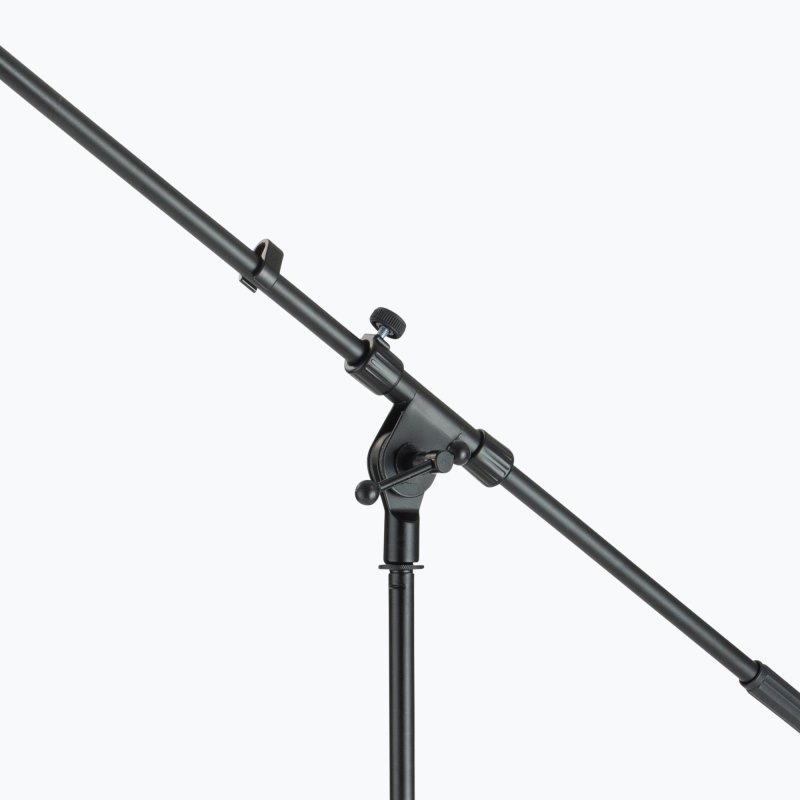 On-Stage MSP7703, Three Euro Boom Mic Stands with Bag, Height 32"-61.5", 30" Boom, 23" Base Spread, Heavy-duty Padded Nylon Material, 5/8"-27" Threading, Black