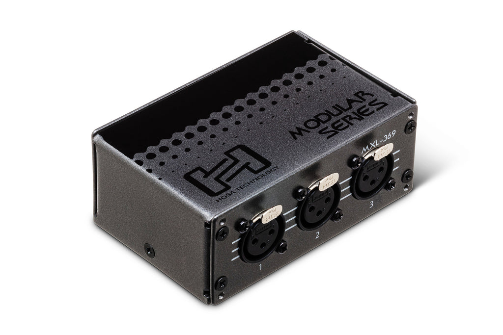 HOSA - Patch Bay Module, 3-point, XLR3F to XLR3M