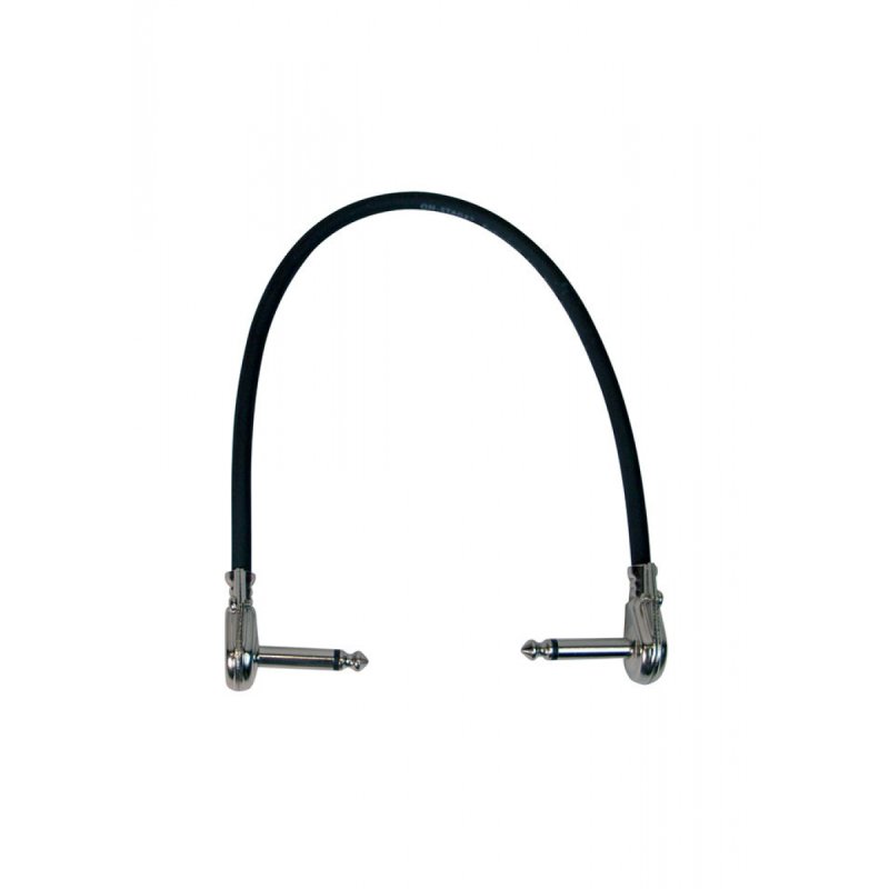 On-Stage PC512B, 1' Patch Cable w/ Pancake Connectors (Black), 1' Length, Standard (pancake style) Connectors, QTR-QTR Cable, 23AWG Wire Gauge, Black