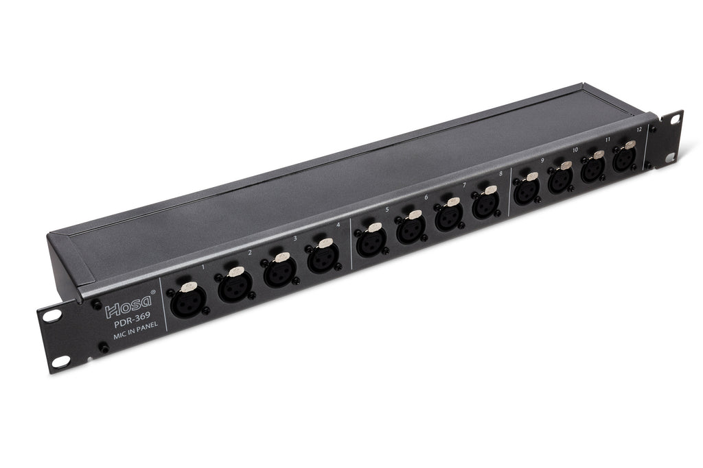 HOSA - Patch Bay, 12-point, De-normalled, XLR3F to XLR3M