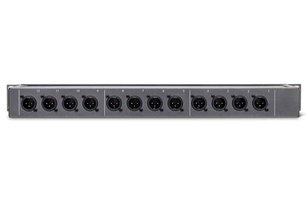 HOSA - Patch Bay, 12-point, De-normalled, XLR3F to XLR3M