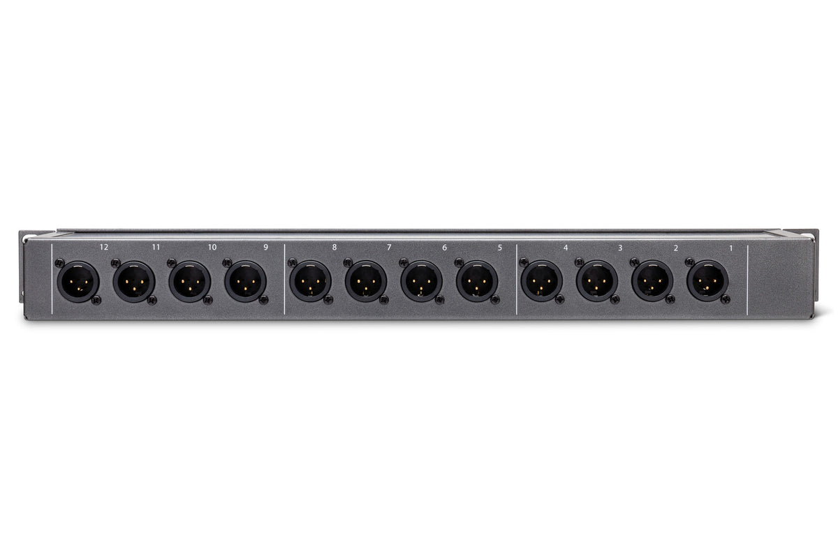 HOSA - Patch Bay, 12-point, De-normalled, XLR3F to XLR3M