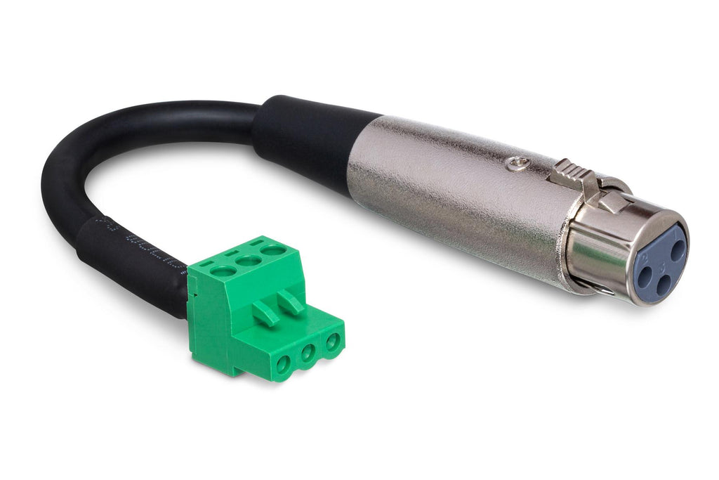 HOSA - Low-voltage Adapter, XLR3F to PHX3F, 6 in