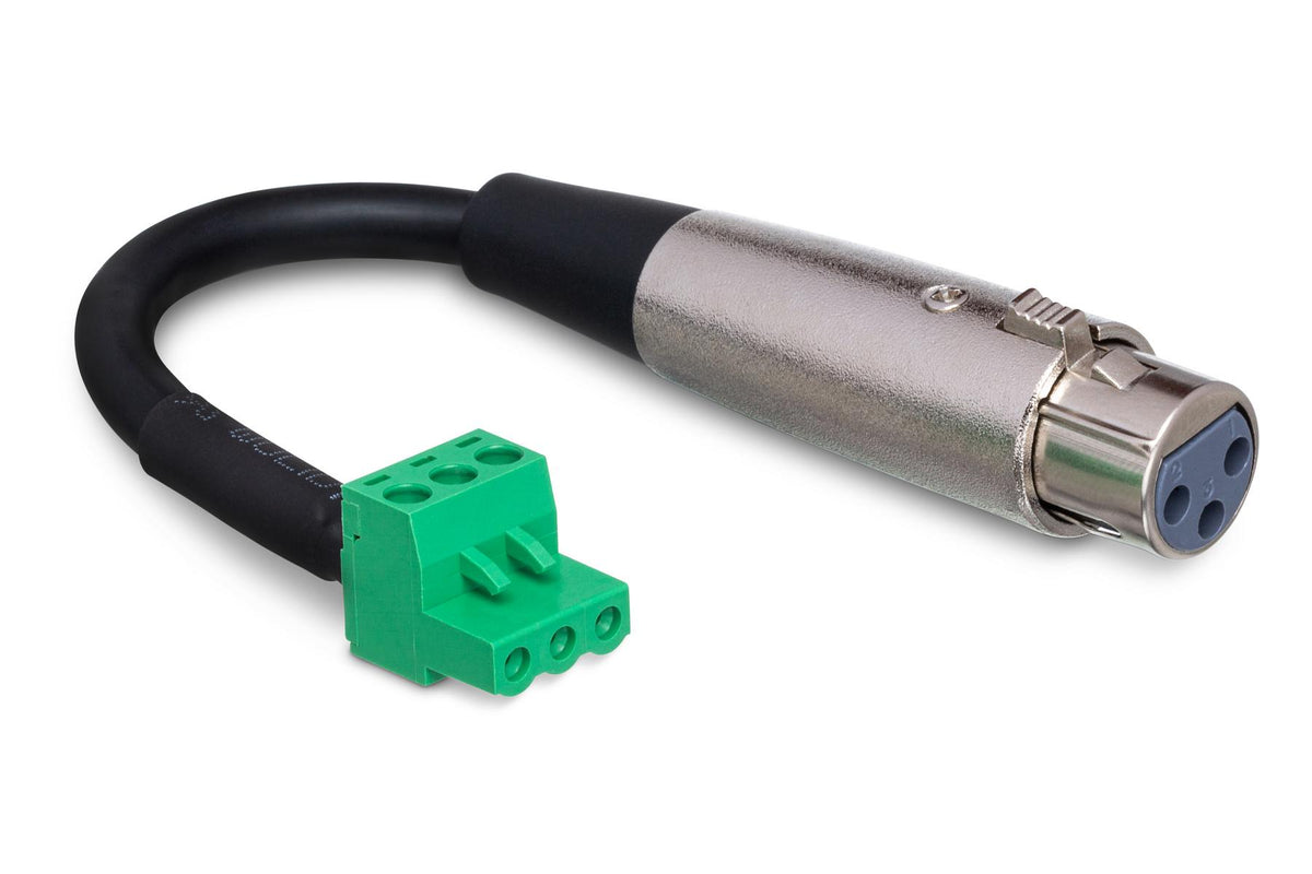 HOSA PRO - Pro Low-voltage Adaptor, Rean PHX3F to XLR3M, 6 in