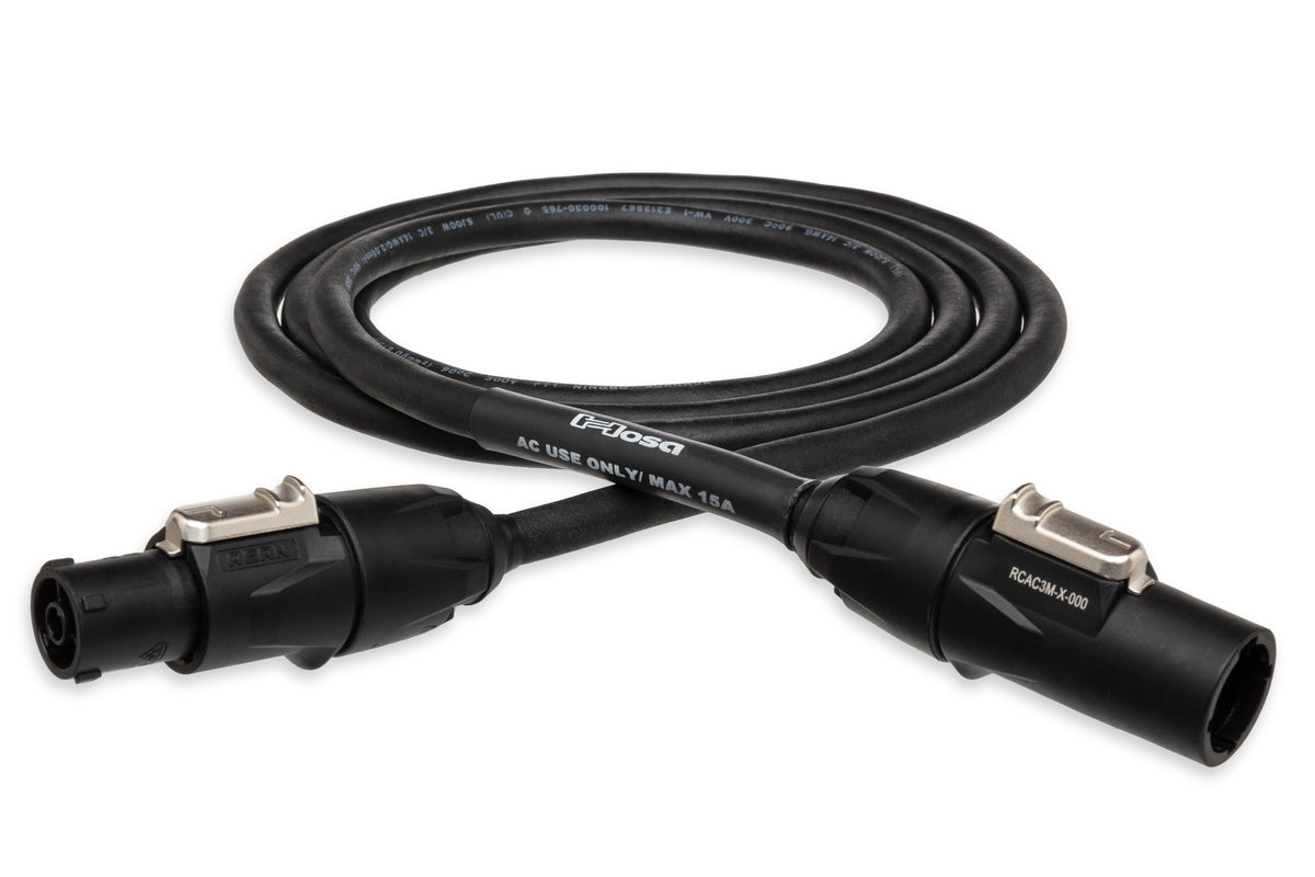 HOSA - Power Cord, Power X to Power X, 14 AWG x 3 OFC, SJOOW Jacket, 15 A, 25 ft