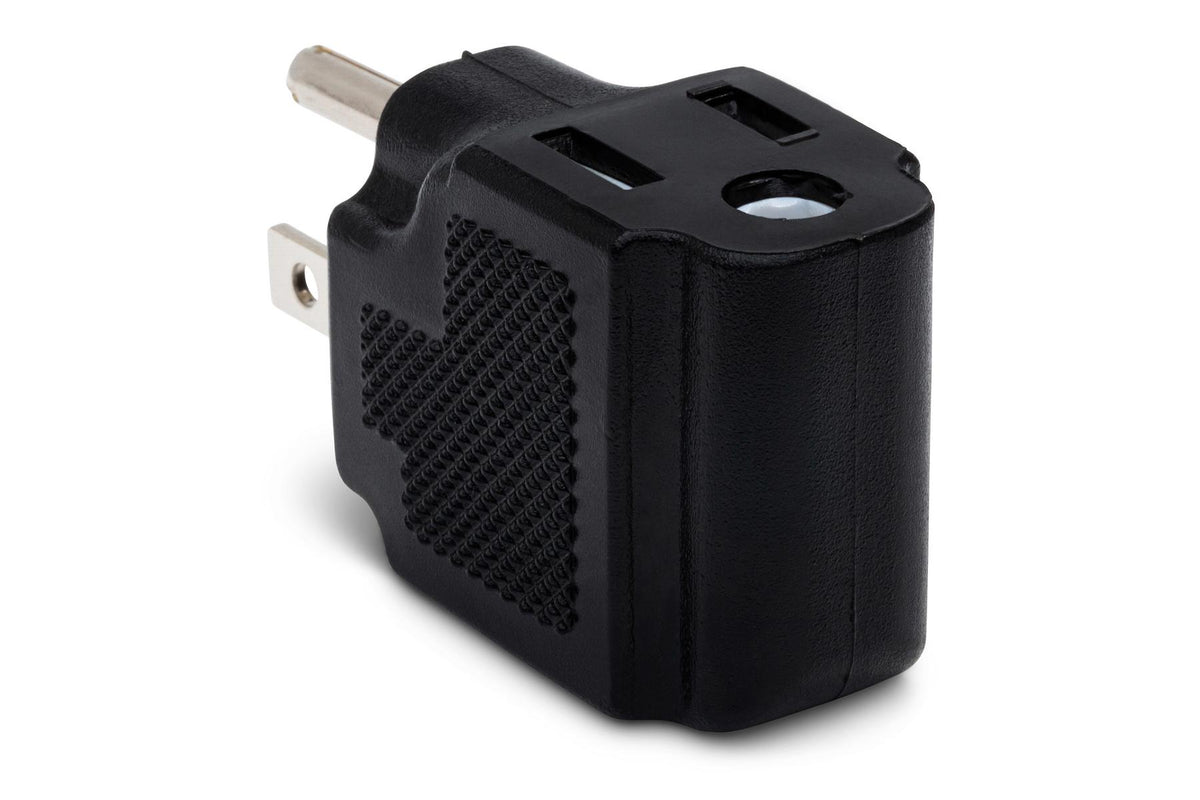 HOSA - Right-angle Power Adapter, NEMA 5-15R to NEMA 5-15P