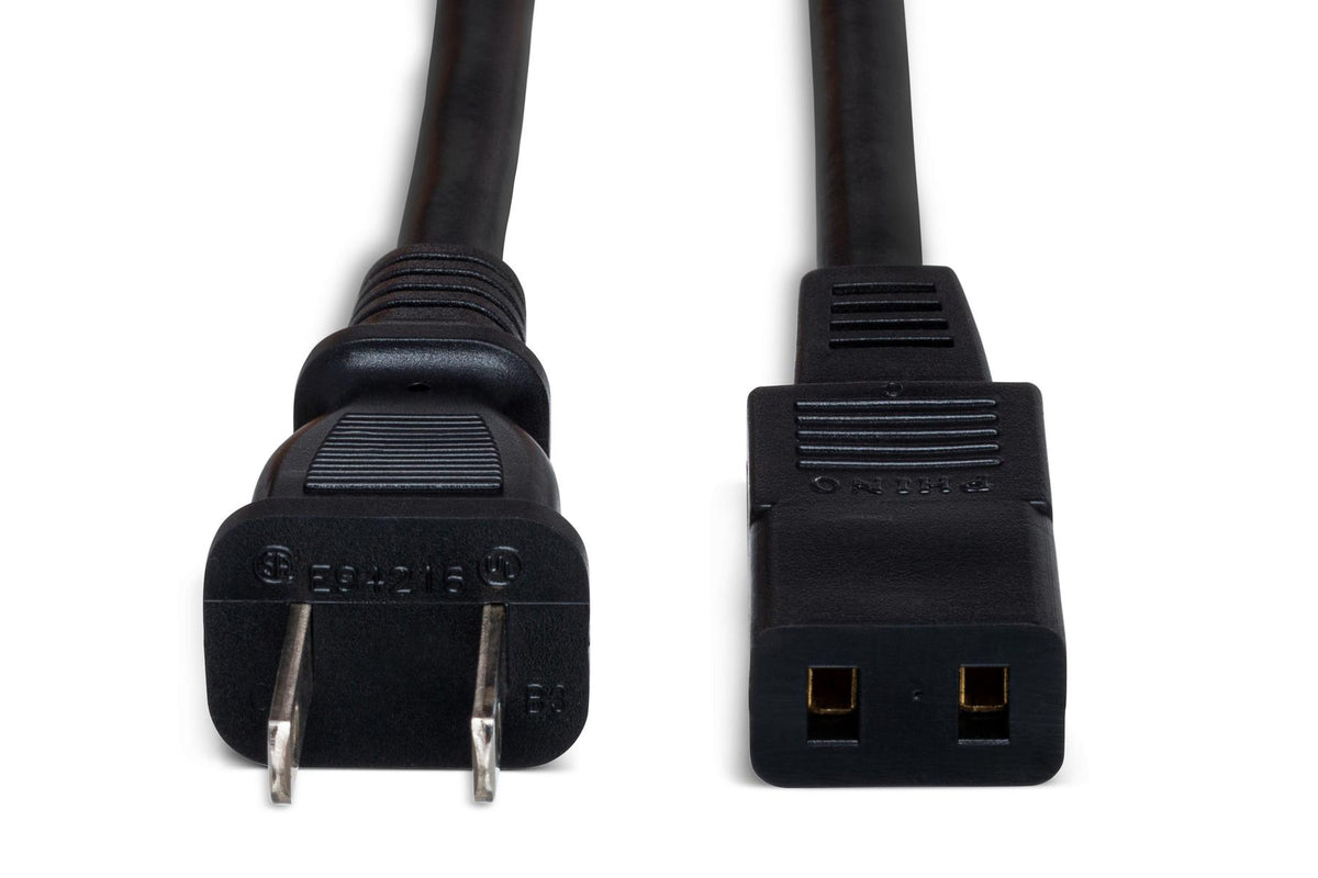 HOSA - Power Cord, IEC C9 to NEMA 1-15P, 8 ft