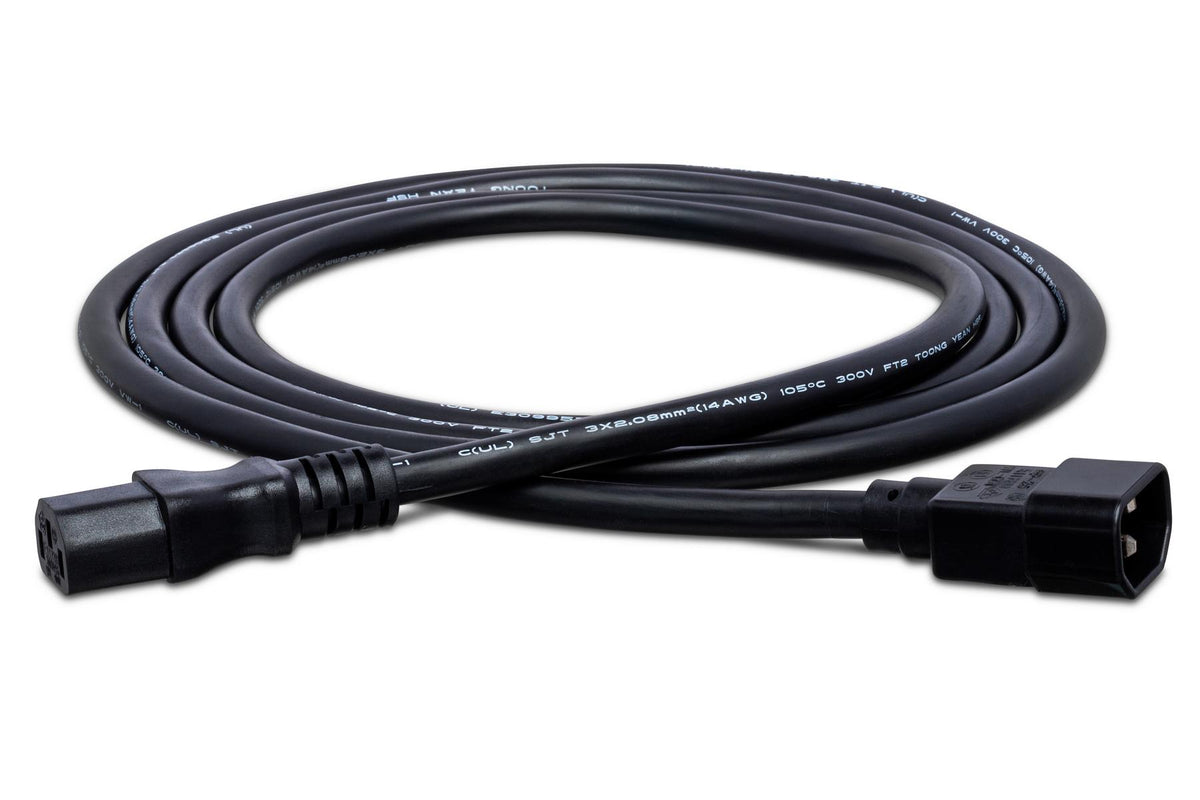 HOSA - Power Extension Cord, IEC C14 to IEC C13, 8 ft