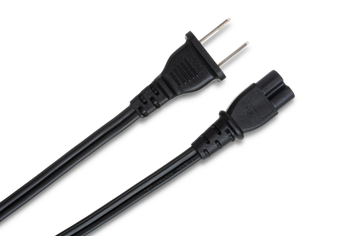 HOSA - Power Cord, IEC C7 to NEMA 1-15P, 8 ft