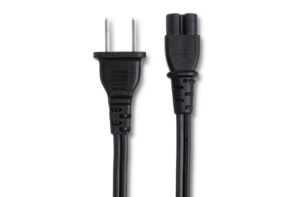 HOSA - Power Cord, IEC C7 to NEMA 1-15P, 8 ft