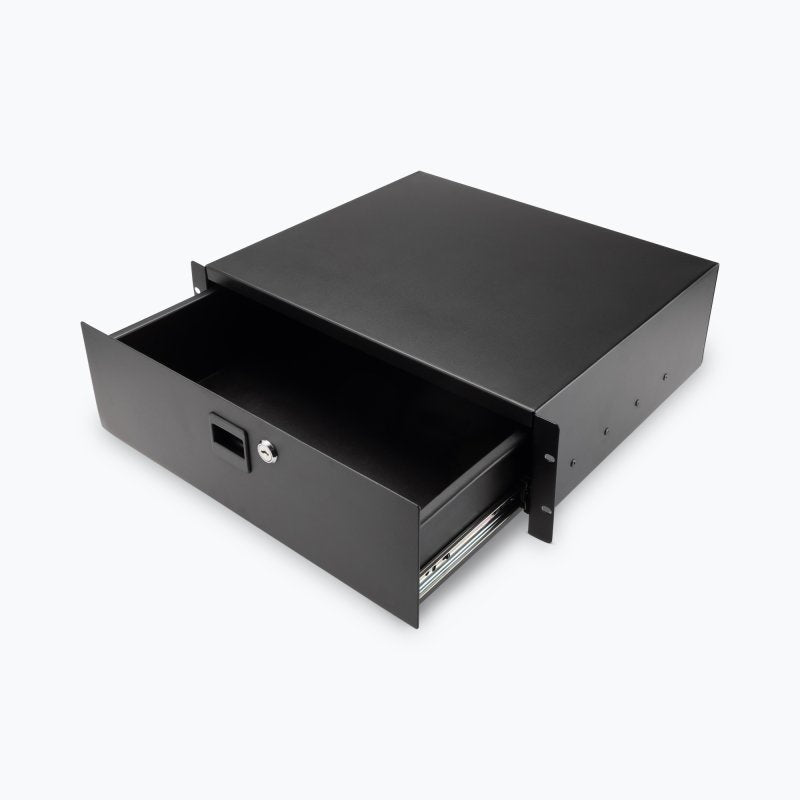 On-Stage RDL3000, 3U Locking Rack Drawer, Steel Material, Black, 3U