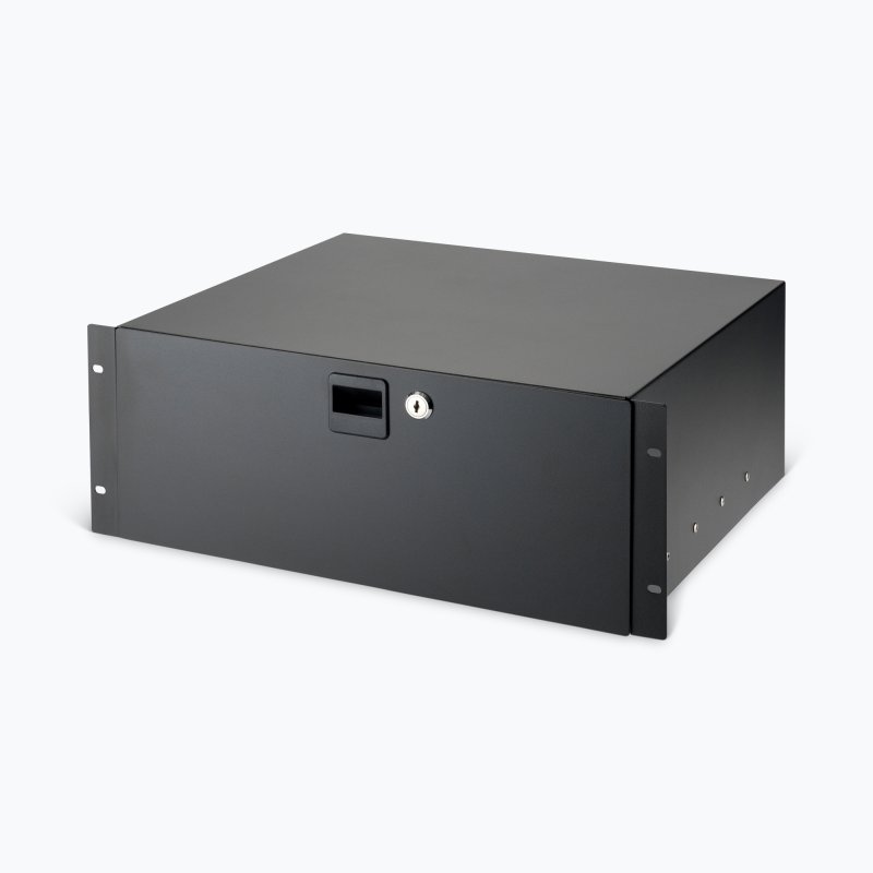 On-Stage RDL4000, 4U Locking Rack Drawer, Steel Material, Black, 4U