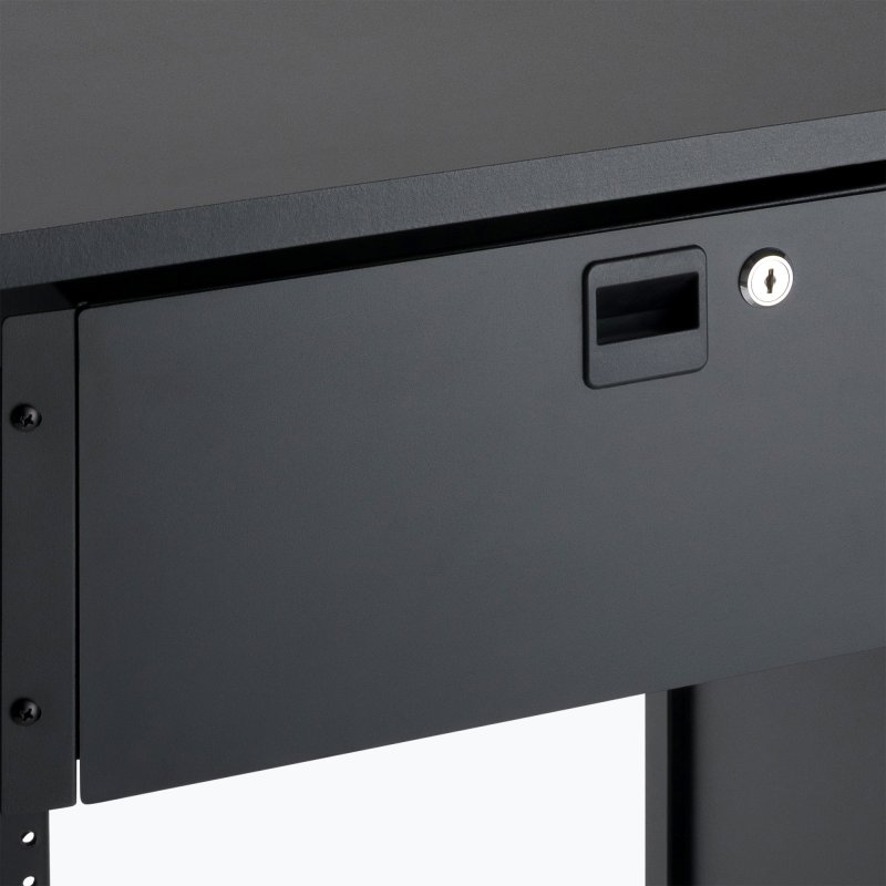 On-Stage RDL4000, 4U Locking Rack Drawer, Steel Material, Black, 4U