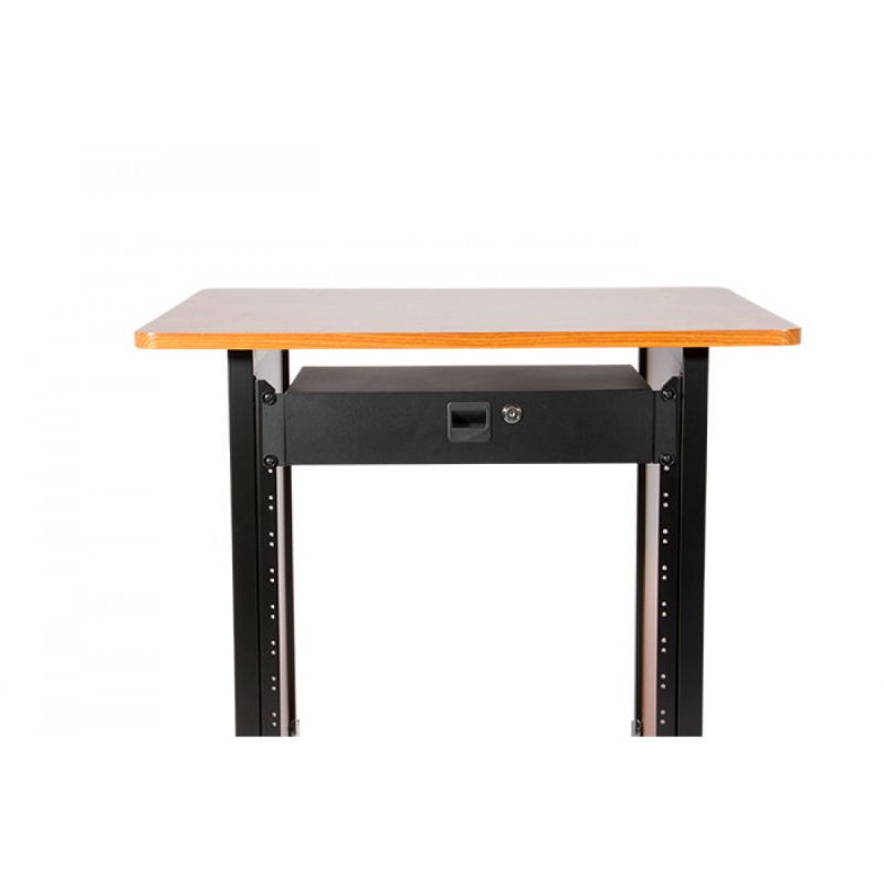 On-Stage RDLS2000, 2U Locking Rack Drawer (Shallow), Steel Material, Black, 2U (Shallow)