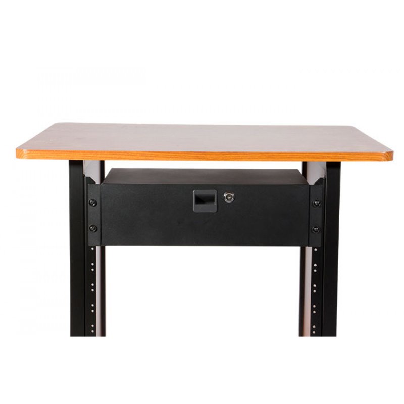 On-Stage RDLS3000, 3U Locking Rack Drawer (Shallow), Steel Material, Black, 3U (Shallow)