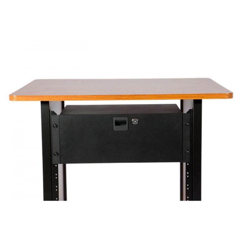 On-Stage RDLS4000, 4U Locking Rack Drawer (Shallow), Steel Material, Black, 4U (Shallow)