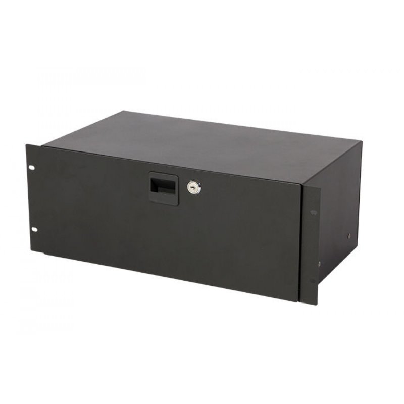 On-Stage RDLS4000, 4U Locking Rack Drawer (Shallow), Steel Material, Black, 4U (Shallow)